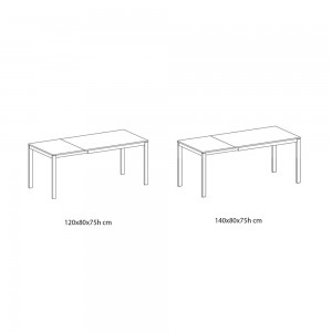 Mesa Eos Extensible Cerámica de Ingenia. Mesas extensibles para comedor.