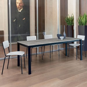 Mesa Eos Extensible Cerámica de Ingenia. Mesas extensibles para comedor.