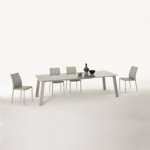 Mesa Kalua Extensible Cristal  de Ingenia. Mesas extensibles para comedor.