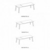 Mesa Kalua Extensible Cristal  de Ingenia. Mesas extensibles para comedor.