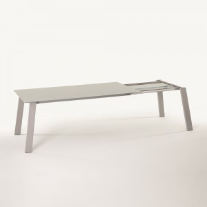 Mesa Kalua Extensible Cristal  de Ingenia. Mesas extensibles para comedor.