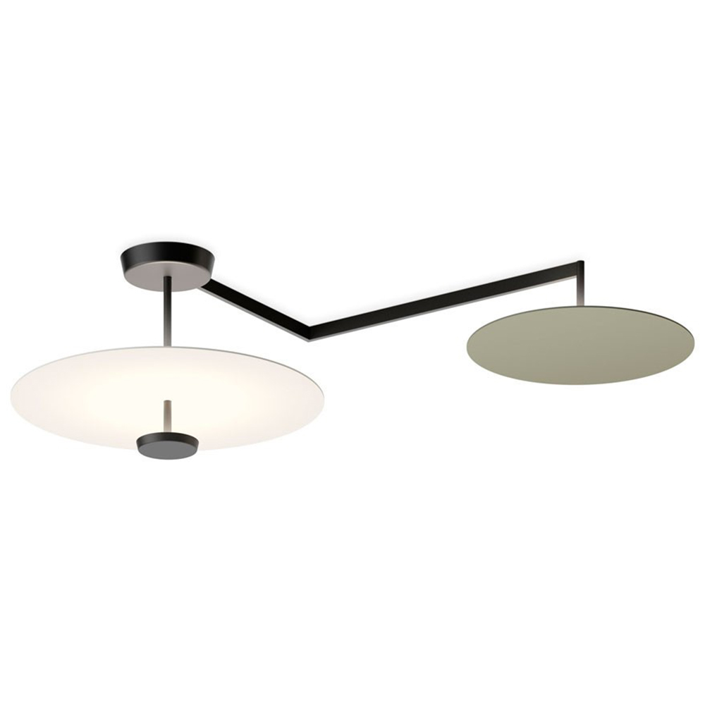 Lámpara techo flat Doble de Vibia. Diseño de luminarias para interiores.