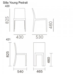 Silla Young 420/421 de Pedrali. Sillas de diseño. Sillas de madera modernas.