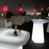 Mesa Macetero Light Moma High Autorriego Con Doble Pared y Luz Led