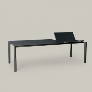 Mesa Prisma Extensible Cristal de Ingenia. Mesas extensibles para comedor.