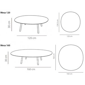 Mesa Maarten de centro ovalada de Viccarbe. Diseño para minimalista interiores.