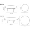 Mesa Maarten de centro ovalada de Viccarbe. Diseño para minimalista interiores.