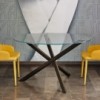 Mesa Trio de Ingenia. Mesas para comedor de diseño. Mesas de cristal.