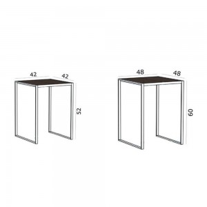Mesa rincón Minimize de Yomei. Muebles lujo.