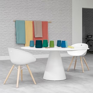Mesa Ikon redonda de Pedrali. Mesas de diseño. Mesas modernas para oficina.
