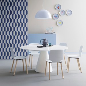 Mesa Ikon redonda de Pedrali. Mesas de diseño. Mesas modernas para oficina.