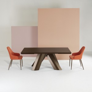 Mesa Twist Extensible Madera o Cristal de Ingenia. Mesas para comedor.