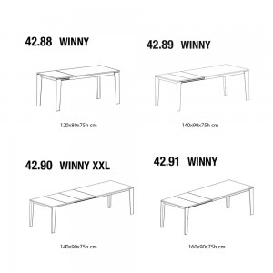Mesa Winny Extensible Melamina de Ingenia. Mesas extensibles de comedor.