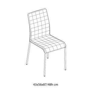 Silla Anita Ingenia. Sillas tapizadas para comedor. Sillas de ecopiel modernas.