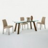 Silla Elias Ingenia. Sillas tapizadas para comedor. Sillas de ecopiel modernas.