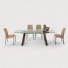 Silla Elias Ingenia. Sillas tapizadas para comedor. Sillas de ecopiel modernas.