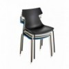 Silla Giulia de Ingenia. Silla apilable con estructura en metal. Sillas modernas.
