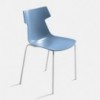 Silla Giulia de Ingenia. Silla apilable con estructura en metal. Sillas modernas.