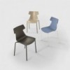 Silla Giulia de Ingenia. Silla apilable con estructura en metal. Sillas modernas.