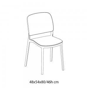 Silla Keai de Ingenia. Silla de exterior apilable. Sillas de polipropileno.