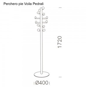 Perchero pie Voila de Pedrali. Percheros de diseño. Percheros modernos.