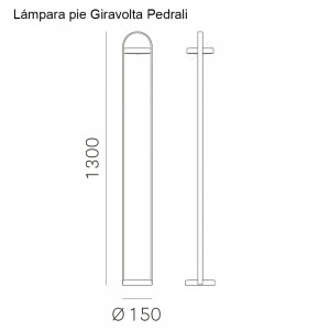 Lámpara pie Giravolta de Pedrali. Lámpara con luz LED. Lámparas de exteriores.