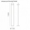 Lámpara pie Giravolta de Pedrali. Lámpara con luz LED. Lámparas de exteriores.