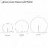 Lámpara suelo Happy Apple de Pedrali. Lámparas de diseño. Lámparas LED.