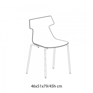 Silla Giulia Outdoor de Ingenia. Silla apilable para jardín. Sillas modernas.