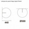 Lámpara de pared Happy Apple de Pedrali. Lámparas de diseño. Lámparas modernas.