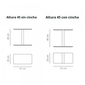 Mesa auxiliar moderna Serra de Viccarbe. Mobilario para contract o salón.