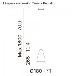 Lámpara suspensión Tamara de Pedrali. Lámparas de diseño. Lámparas modernas.