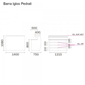 Barra Igloo de Pedrali. Barras de diseño para exterior. Barras bar modernas.