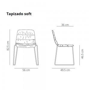 Silla Maarten tapizada. Mobilario moderno ideal para exteriores. Diseño moderno con confort.