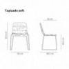 Silla Maarten tapizada. Mobilario moderno ideal para exteriores. Diseño moderno con confort.