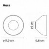 Aplique pared Aura On/Off de Marset. Lámparas de diseño. Lámparas de pared.  