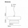 Lámpara Bohemia LED suspensión de Marset. Lámparas de diseño moderno. 