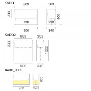 Macetero Kado de Pedrali. Maceteros de diseño moderno. Maceteros con luz.