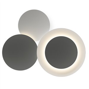 Lámpara aplique de diseño Puck Wall Art triple de Vibia. Lámparas modernas interior.