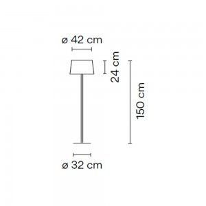 Lámpara de pie Warm Vibia. Diseño original de Luminarias para salones.