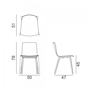 Silla Aava Madera Arper. Silla moderna para interior y ambientes contract.