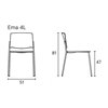 Silla moderna con respaldo abierto Ema de Enea. Silla original de diseño.