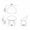 Butaca Adell Madera Arper. Butacas de diseño moderno para interiores.