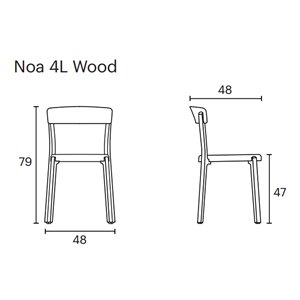 Silla moderna Noa polipropileno de Enea. Sillas originales para el hogar.