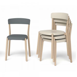 Silla moderna Noa en madera de Enea. Mobiliario tapizado para interiores.