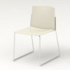 Silla moderna base patín de polipropileno Ema de Enea. Sillas de diseño.