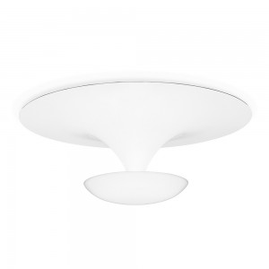 Lámpara techo funnel de Vibia. Diseño moderno para lámparas de salones.