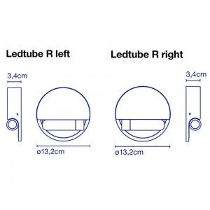 Aplique de pared circular Ledtube de Marset. Lámparas de diseño innovadfor.