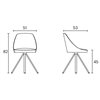 Silla moderna Kaiak Spin Enea. Diseño moderno en acero lacado tapizada.
