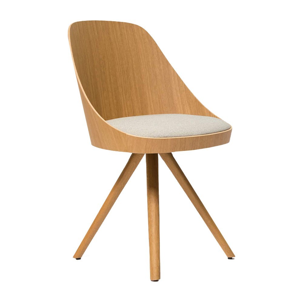 Silla moderna Silla Kaiak Spin wood Enea. Diseño para ambientes interiores.